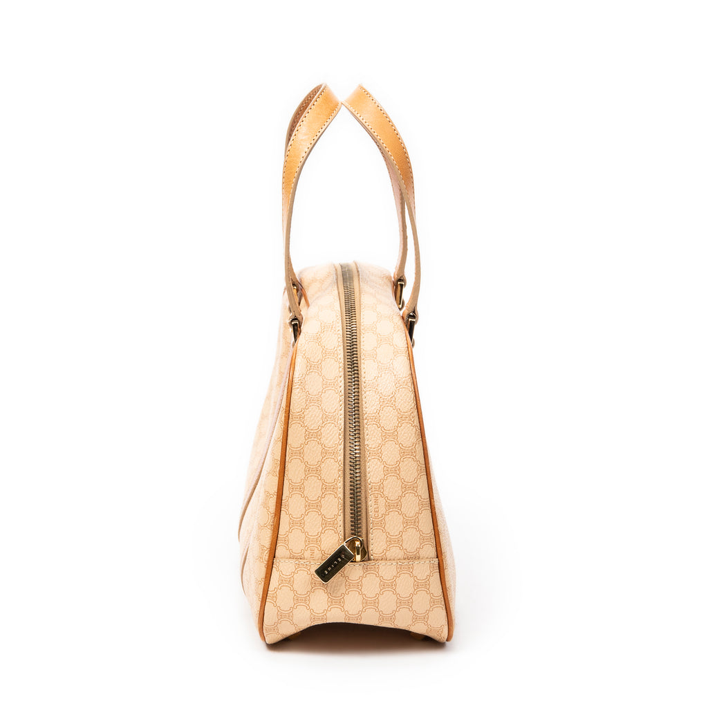Handbag Vintage Small Bowler Tote Beige Macadam Coated Canvas