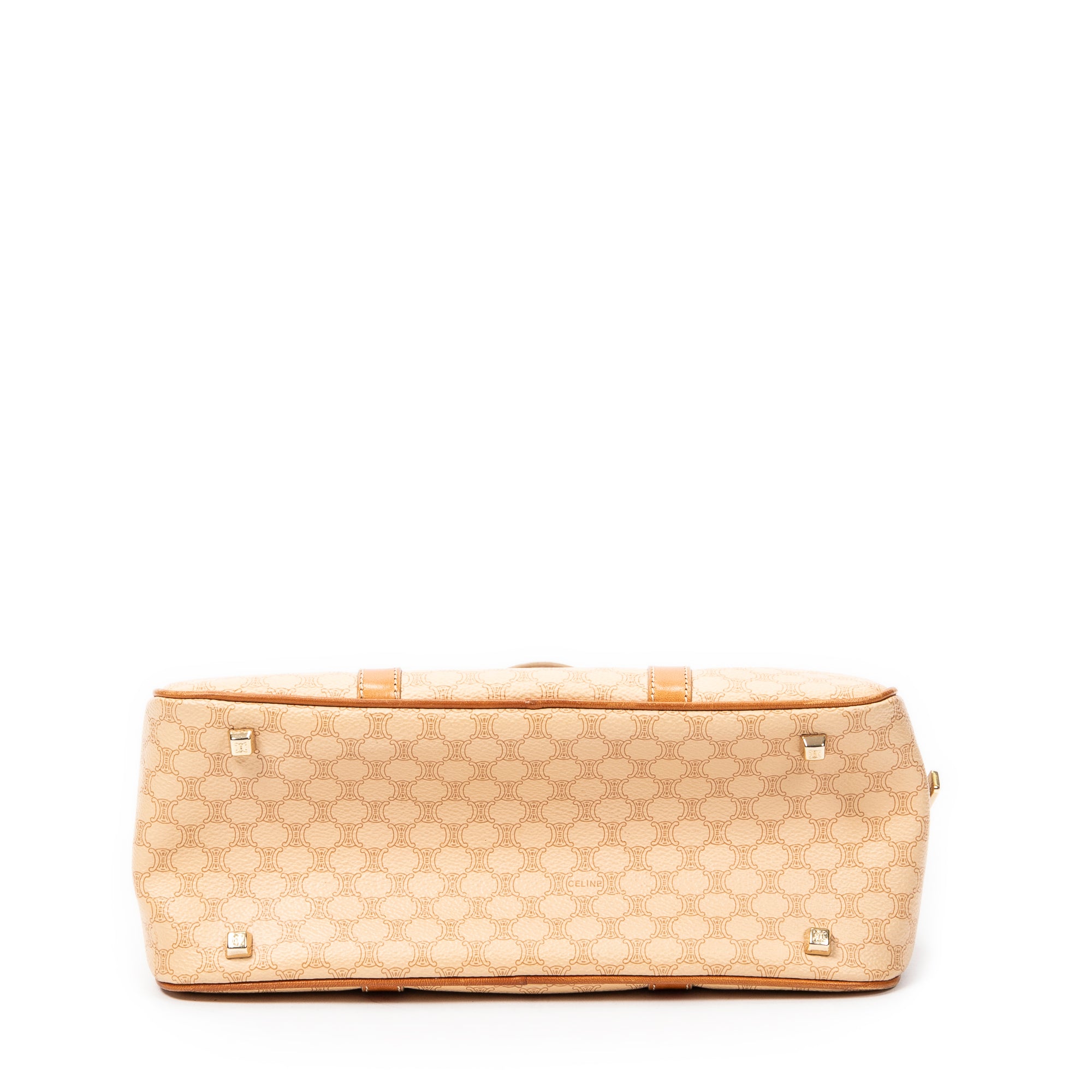 Handbag Vintage Small Bowler Tote Beige Macadam Coated Canvas