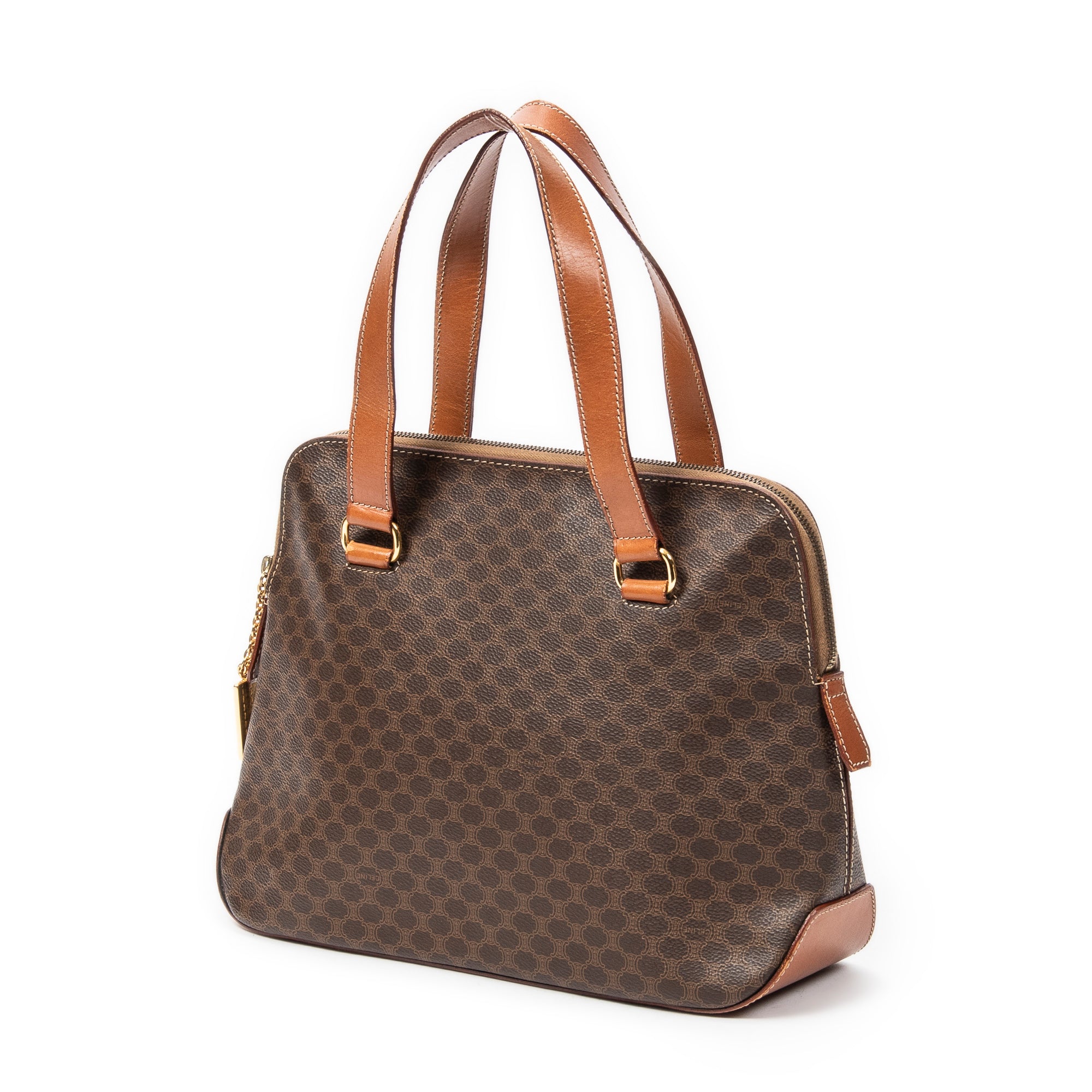Shoulder Bag Vintage Macadam Tote Brown Macadam Coated Canvas