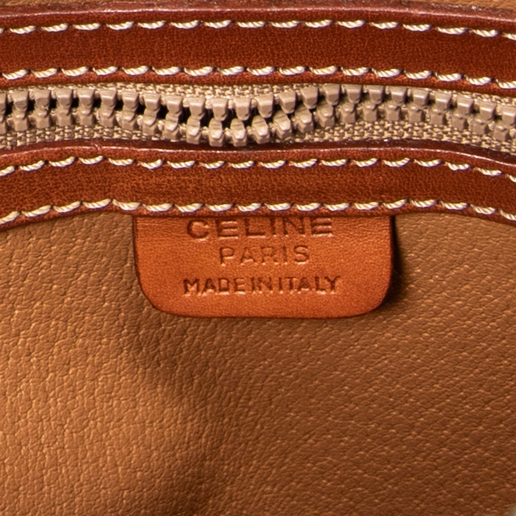 Bolso de hombro Vintage Macadam Tote Lona revestida Macadam marrón