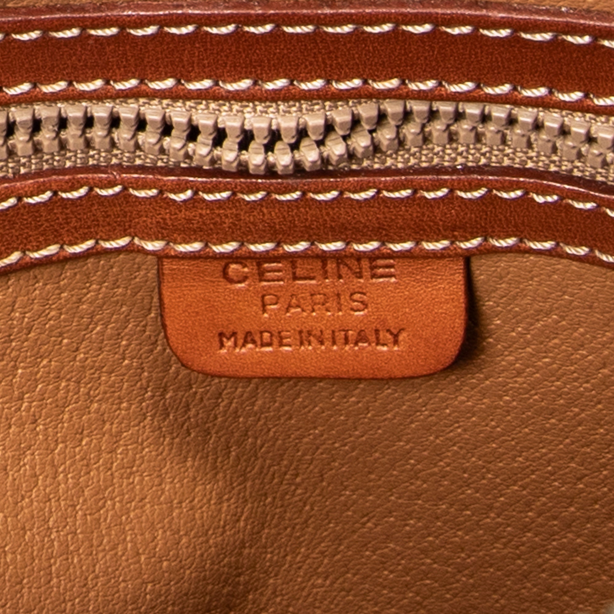 Bolso de hombro Vintage Macadam Tote Lona revestida Macadam marrón
