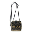 Shoulder Bag Mini Guccy Dome Crossbody Black Calfskin Leather
