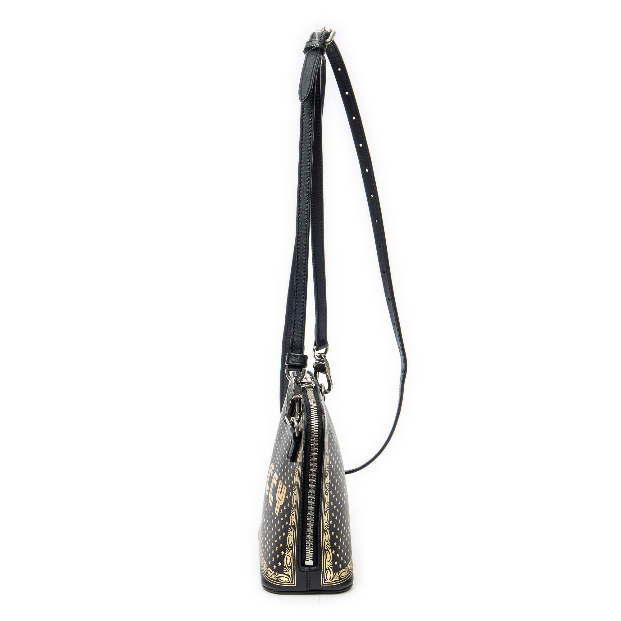 Shoulder Bag Mini Guccy Dome Crossbody Black Calfskin Leather