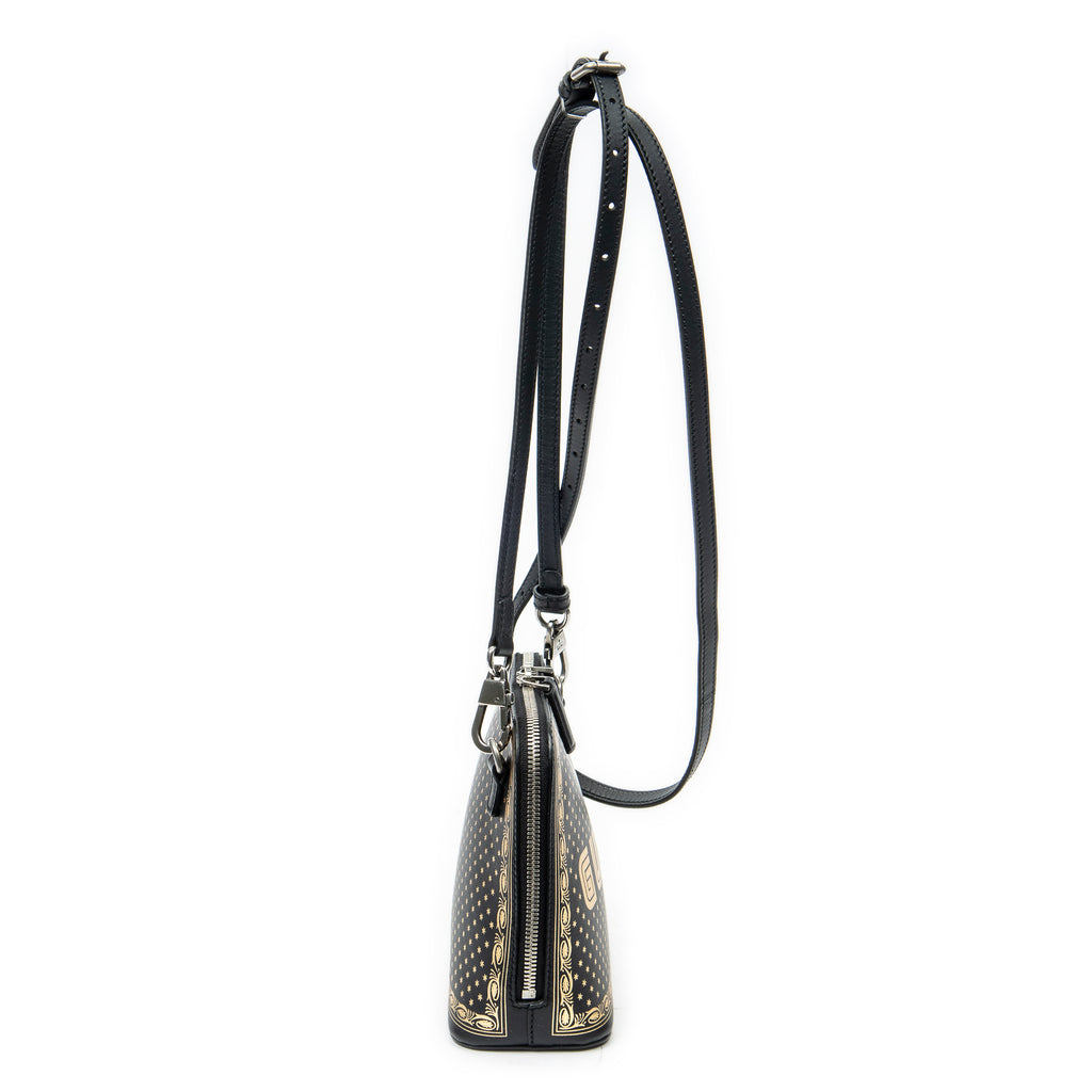 Shoulder Bag Mini Guccy Dome Crossbody Black Calfskin Leather