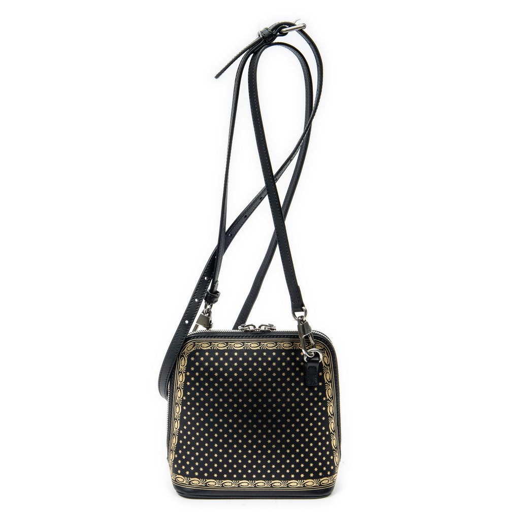 Shoulder Bag Mini Guccy Dome Crossbody Black Calfskin Leather