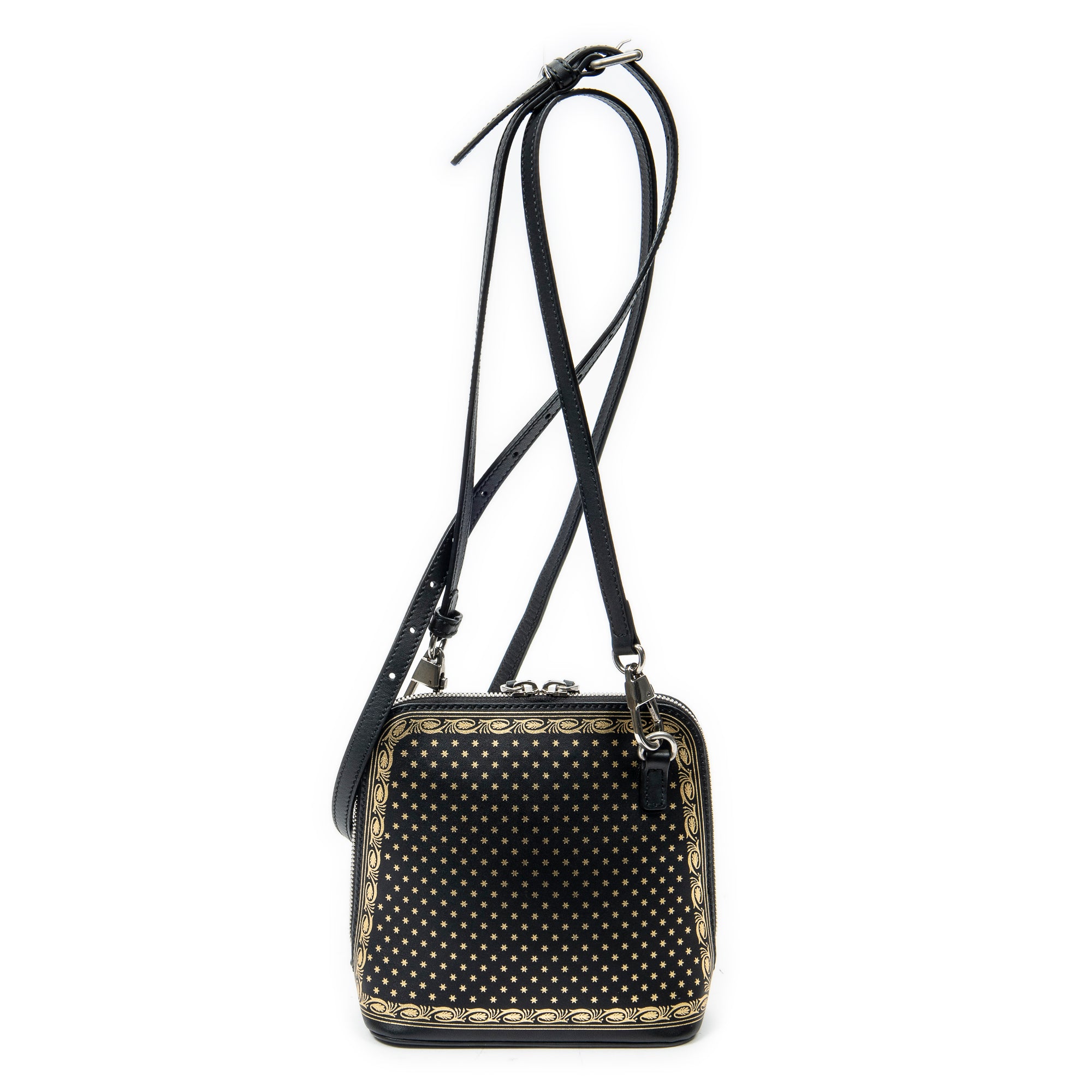 Shoulder Bag Mini Guccy Dome Crossbody Black Calfskin Leather