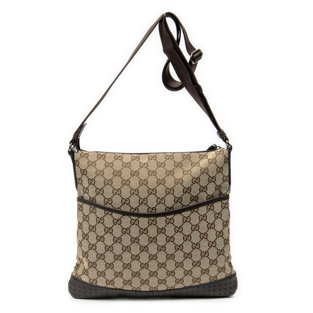 Shoulder Bag Medium Messenger Dark Brown Monogrammed Canvas
