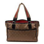 Shoulder Bag Small Open Tote Brown Monogrammed Canvas
