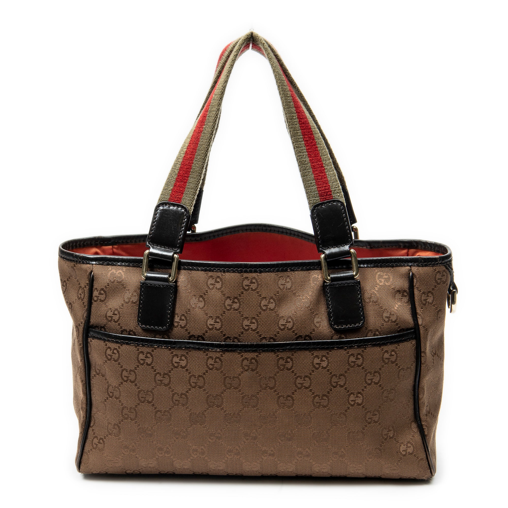 Shoulder Bag Small Open Tote Brown Monogrammed Canvas