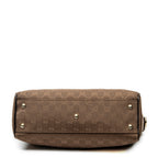 Shoulder Bag Small Open Tote Brown Monogrammed Canvas