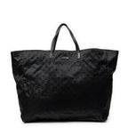 Shoulder Bag Extra Large Shopping Tote Black Guccissima Nylon Canvas