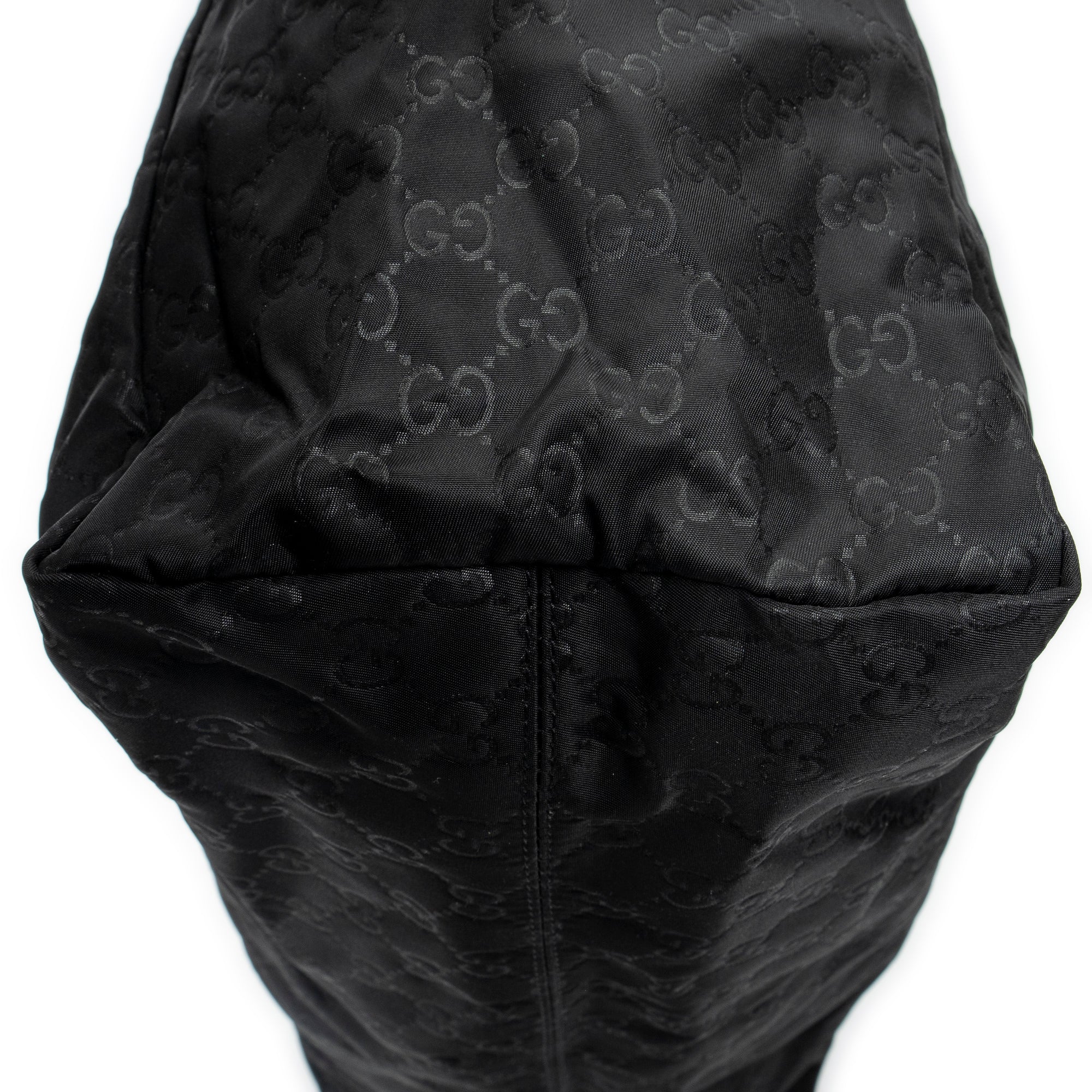 Shoulder Bag Extra Large Shopping Tote Black Guccissima Nylon Canvas