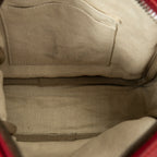 Shoulder Bag Small Logo Messenger Red Grained Calfskin Leather