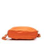 Bandolera grande convertible, tote vertical de lona de nylon naranja