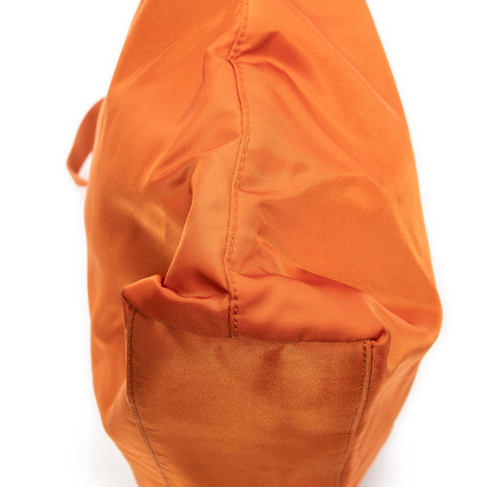 Bandolera grande convertible, tote vertical de lona de nylon naranja