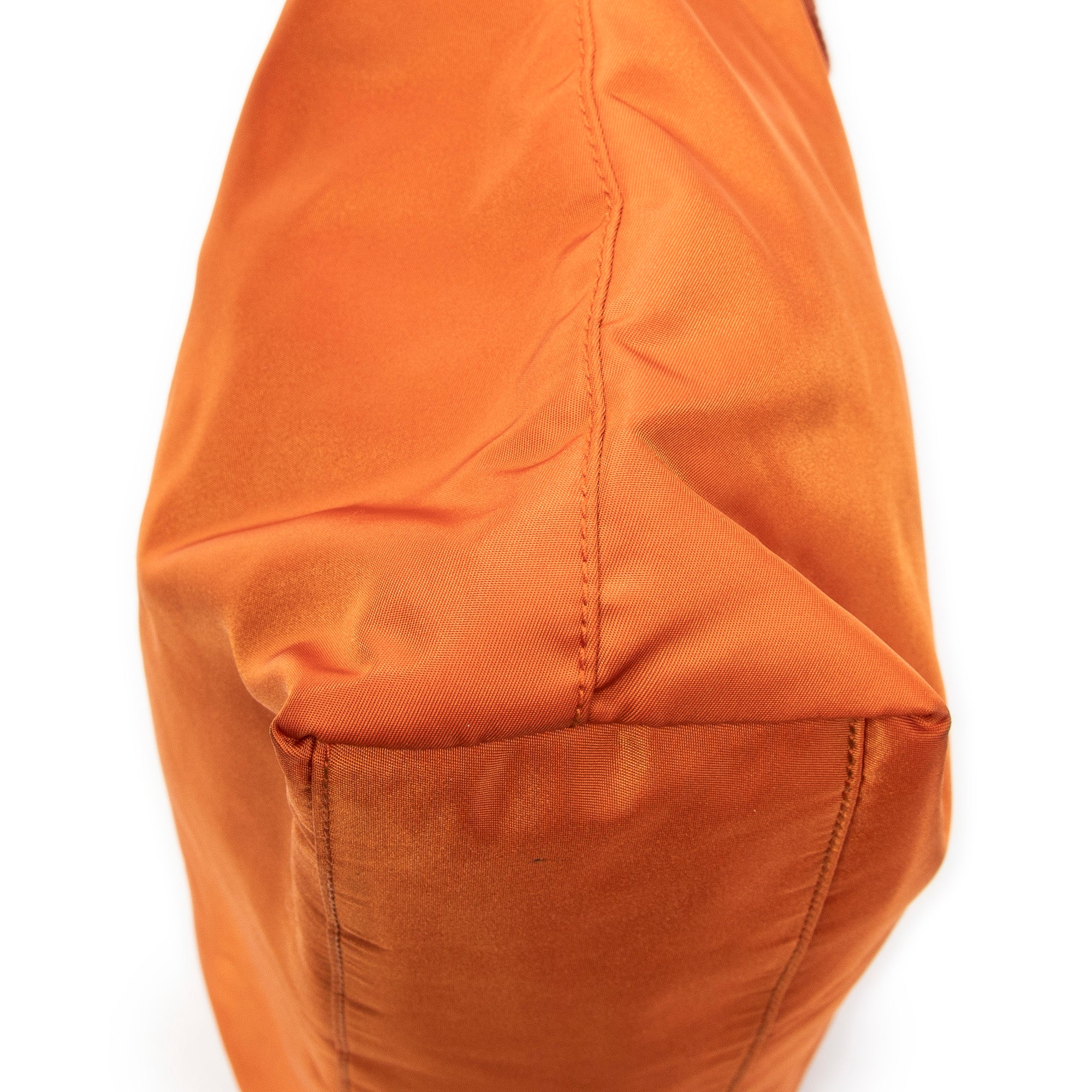 Bandolera grande convertible, tote vertical de lona de nylon naranja