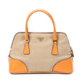 Prada - Sac Dôme Petit Modèle Cinghiale Canapa - Beige/Orange