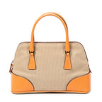 Prada - Sac Dôme Petit Modèle Cinghiale Canapa - Beige/Orange