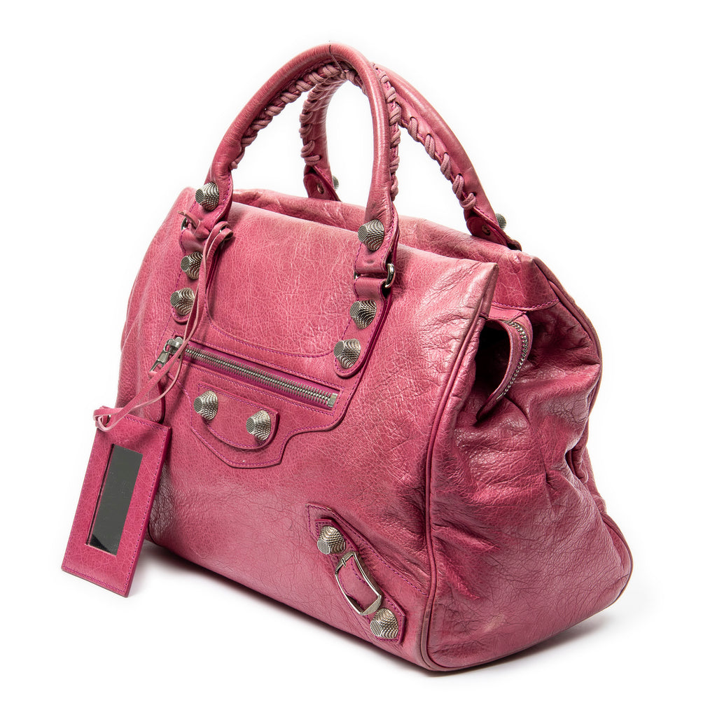 Handbag Giant 21 Midday Pink Distressed Leather