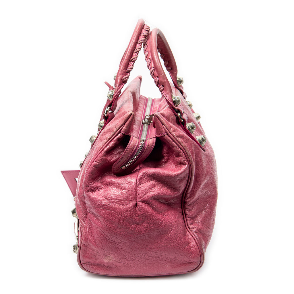 Handbag Giant 21 Midday Pink Distressed Leather