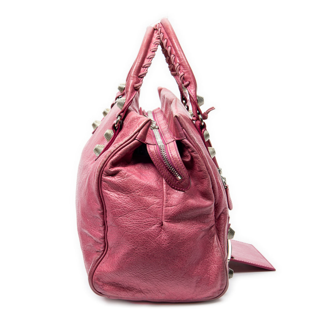 Handbag Giant 21 Midday Pink Distressed Leather