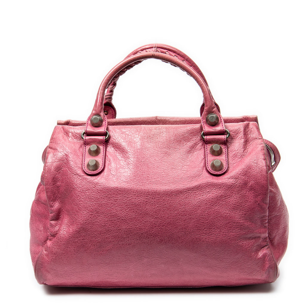 Handbag Giant 21 Midday Pink Distressed Leather