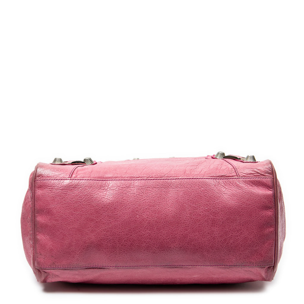 Handbag Giant 21 Midday Pink Distressed Leather