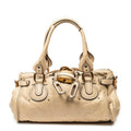 Bolso de Hombro Paddington Piel de Becerro Granulada Beige