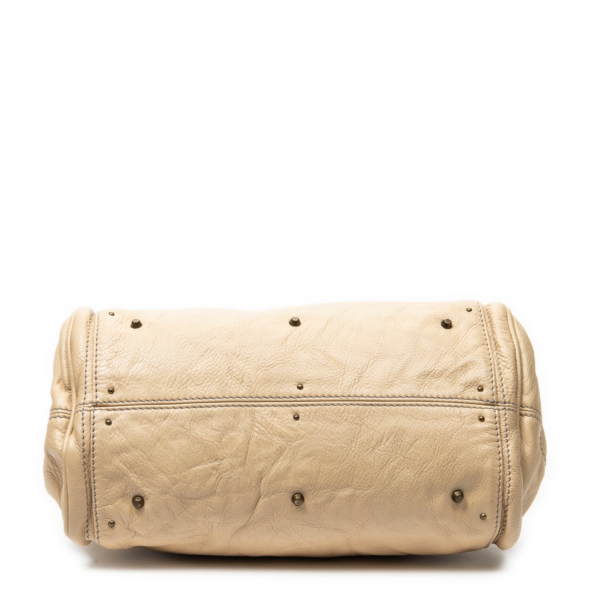 Bolso de Hombro Paddington Piel de Becerro Granulada Beige