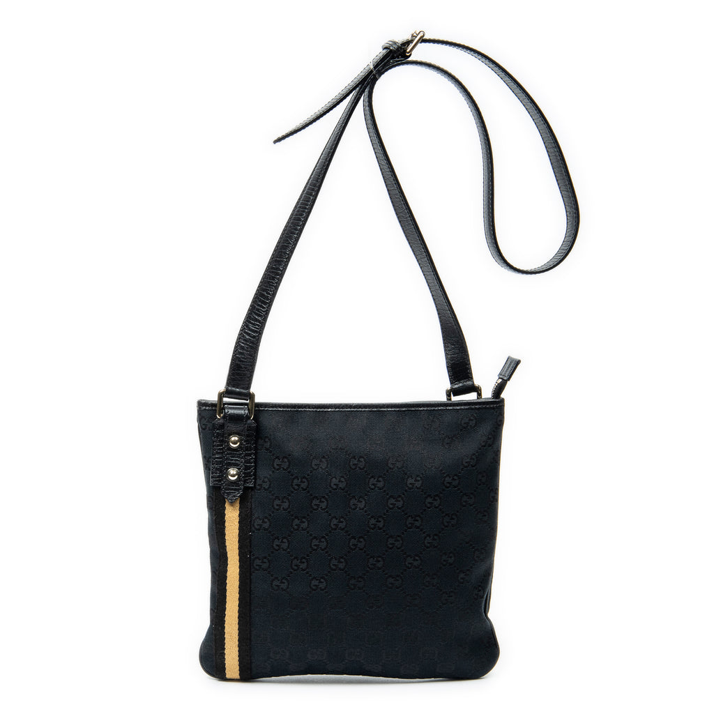 Bolso de Hombro Web Jolicoeur Bandolera Lona Monogrammed Negro