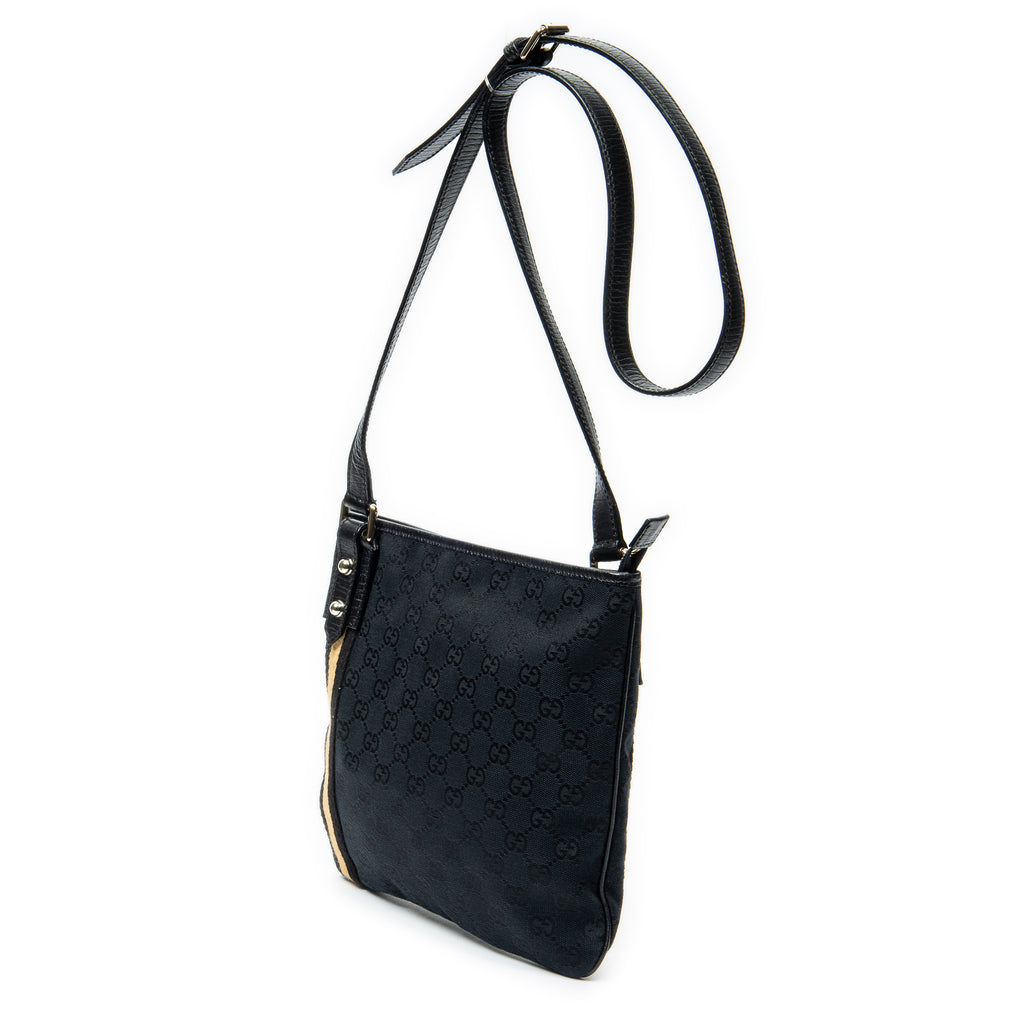 Bolso de Hombro Web Jolicoeur Bandolera Lona Monogrammed Negro