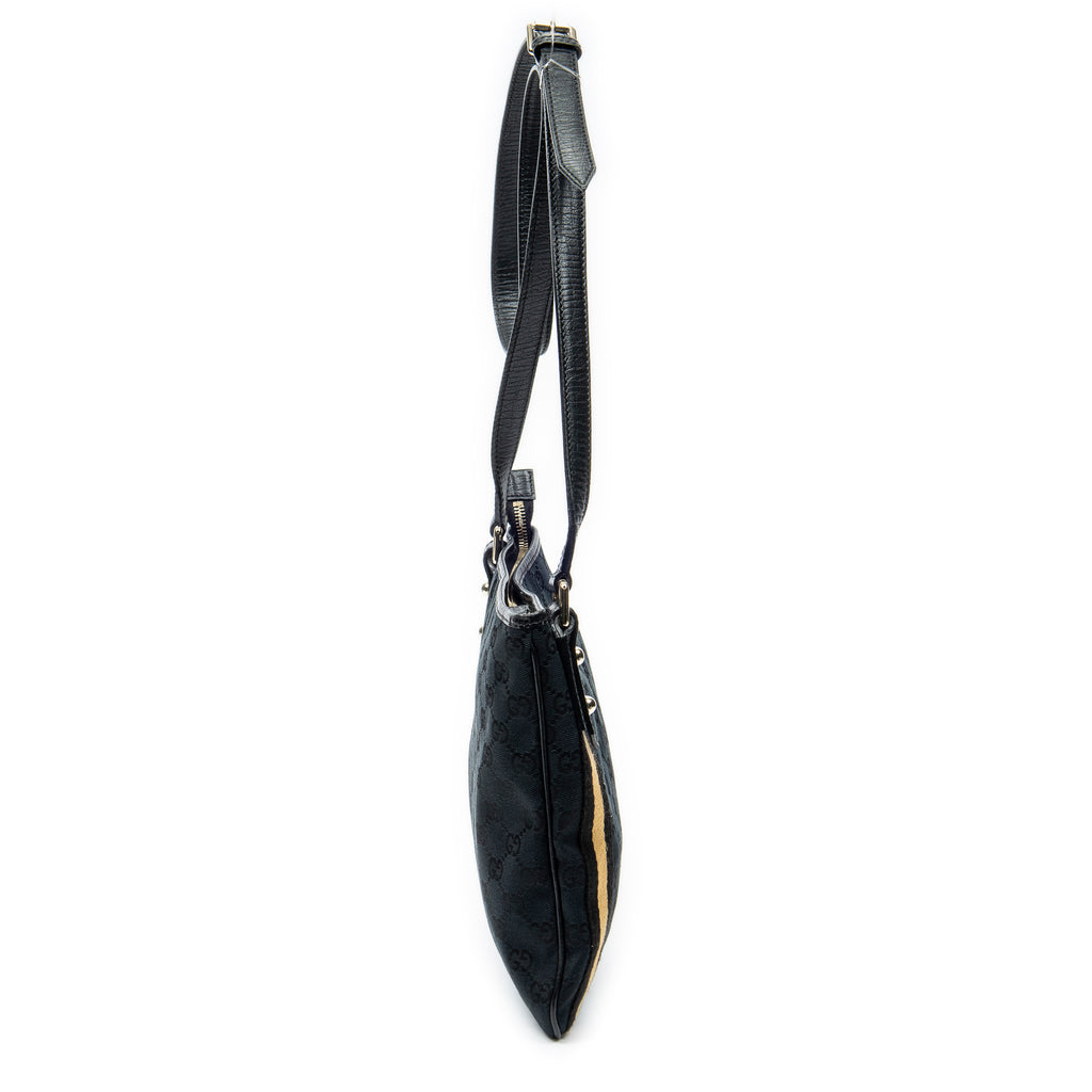 Bolso de Hombro Web Jolicoeur Bandolera Lona Monogrammed Negro