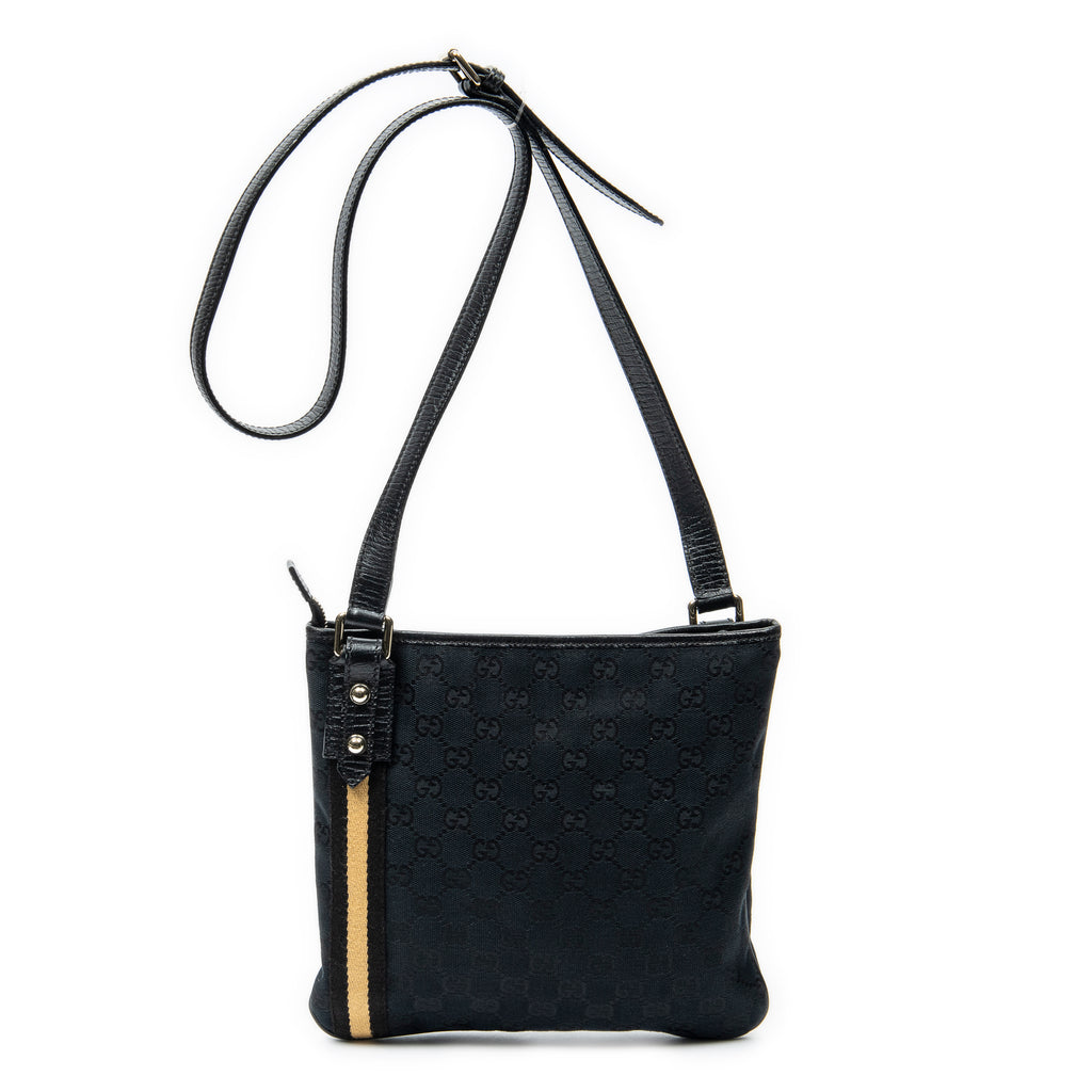 Bolso de Hombro Web Jolicoeur Bandolera Lona Monogrammed Negro