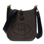 Shoulder Bag Evelyne TPM Dark Brown Felt Canvas