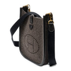 Shoulder Bag Evelyne TPM Dark Brown Felt Canvas