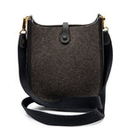 Shoulder Bag Evelyne TPM Dark Brown Felt Canvas