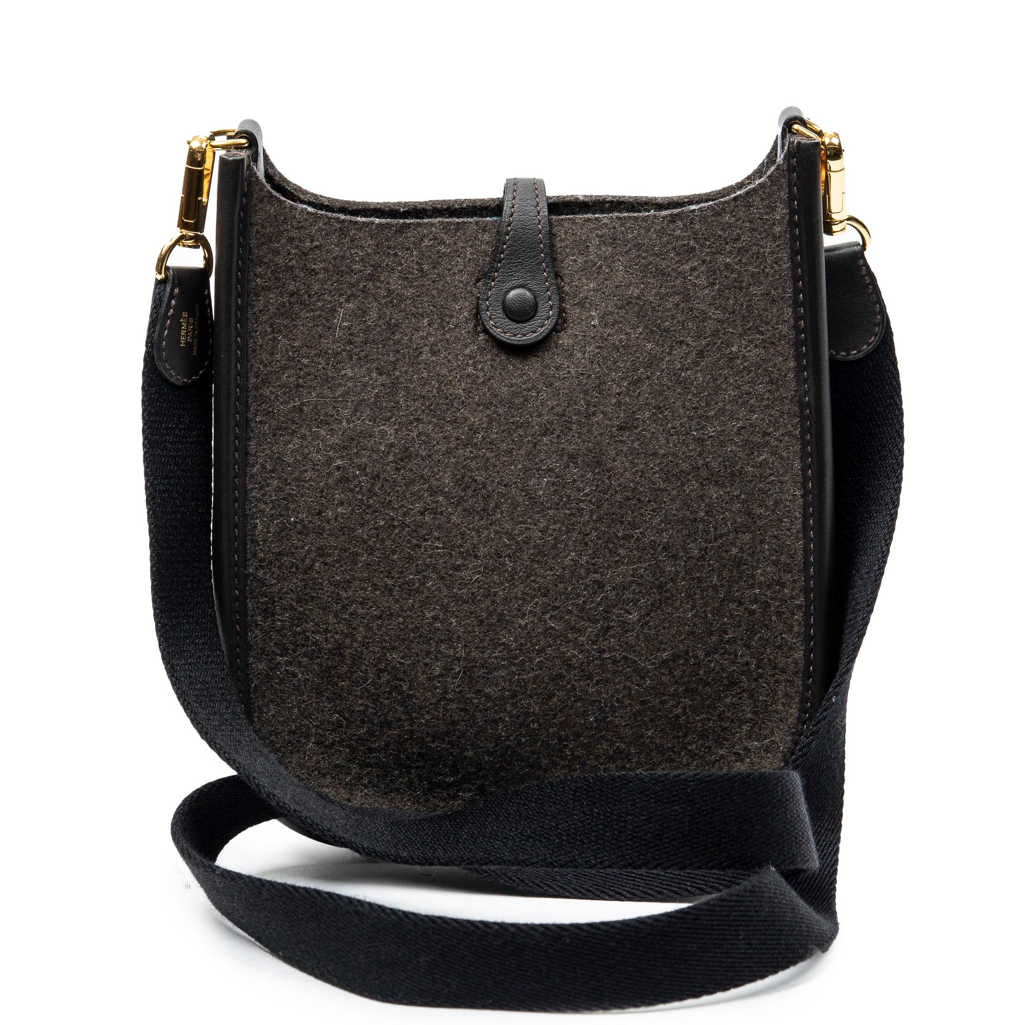 Shoulder Bag Evelyne TPM Dark Brown Felt Canvas