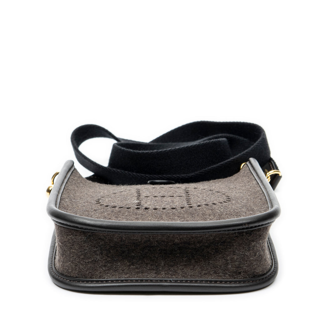 Shoulder Bag Evelyne TPM Dark Brown Felt Canvas