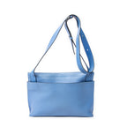Shoulder Bag Medium T Messenger Blue Grained Calfskin Leather