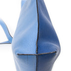 Shoulder Bag Medium T Messenger Blue Grained Calfskin Leather