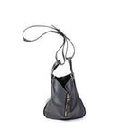 Shoulder Bag Small Hammock Navy Grained Calfskin Leather