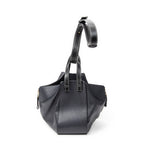 Shoulder Bag Small Hammock Navy Grained Calfskin Leather