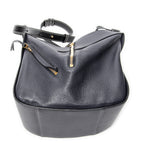 Shoulder Bag Small Hammock Navy Grained Calfskin Leather