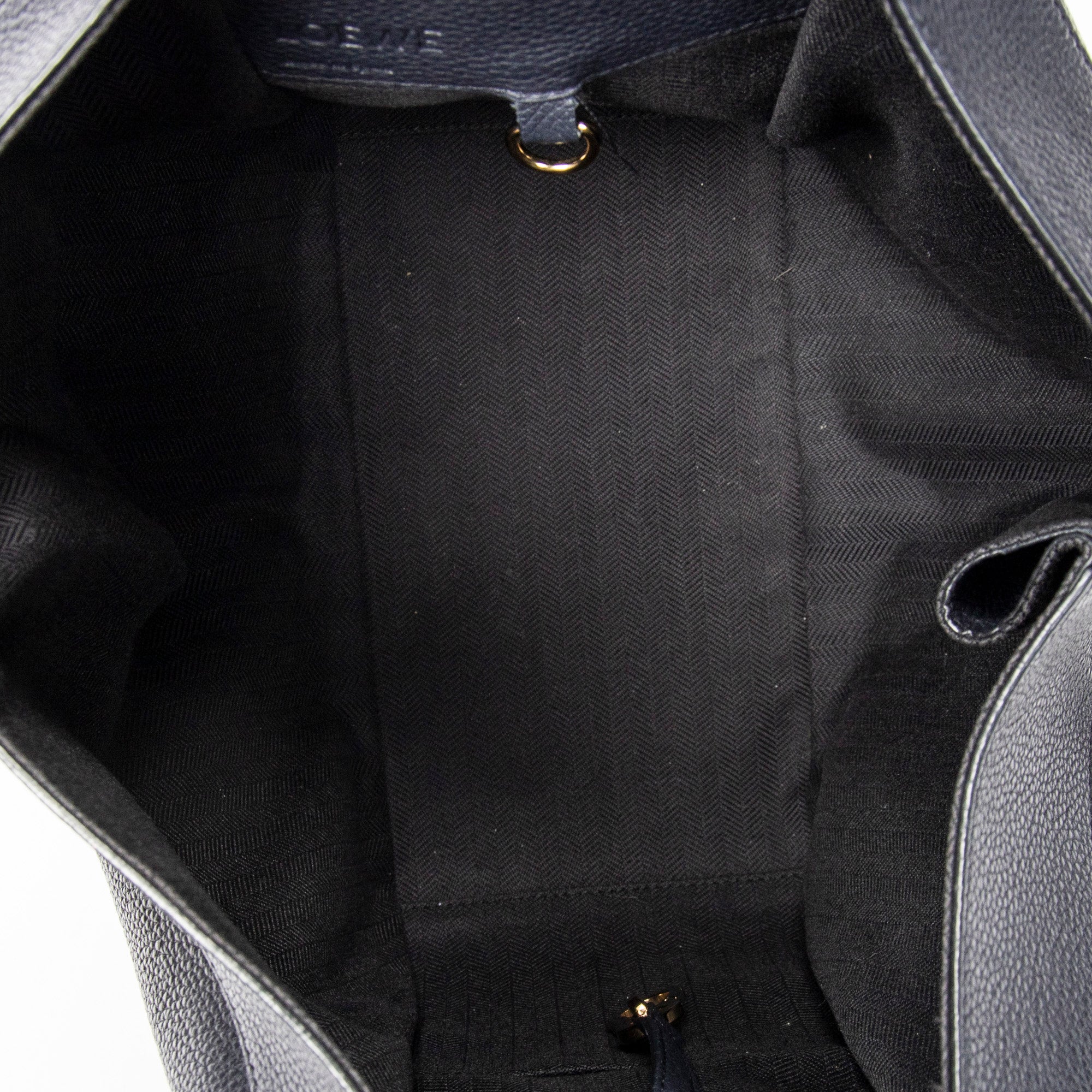 Shoulder Bag Small Hammock Navy Grained Calfskin Leather