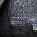 Shoulder Bag Small Hammock Navy Grained Calfskin Leather