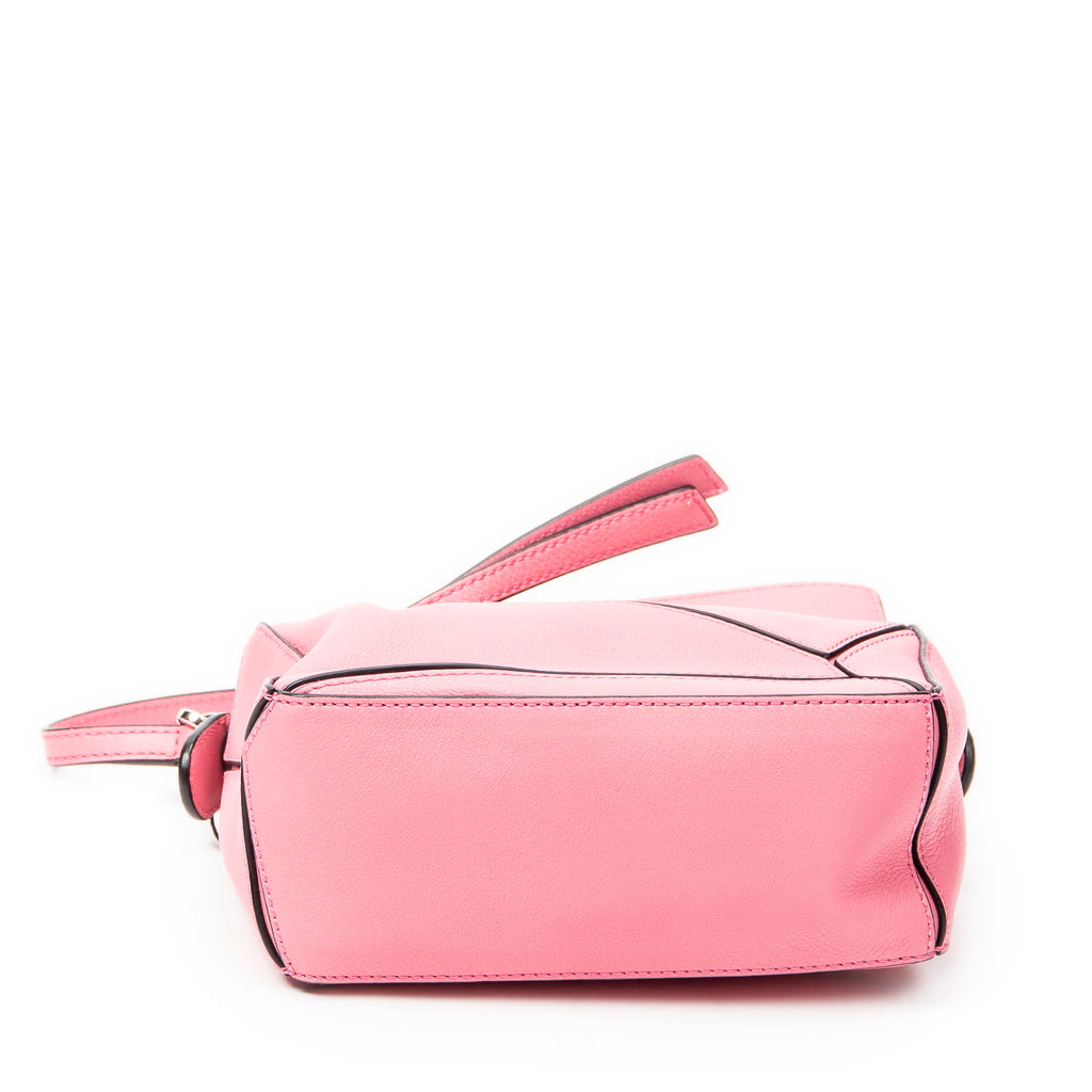 Shoulder Bag Mini Puzzle Bag Pink Calfskin Leather