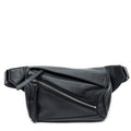 Shoulder Bag Small Puzzle Edge Bumbag Black Calfskin Leather
