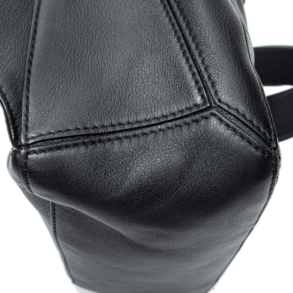 Shoulder Bag Small Puzzle Edge Bumbag Black Calfskin Leather