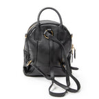 Backpack Small Front Pocket Backpack Black Nappa Matelasse Leather
