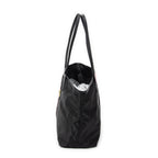 Shoulder Bag Ricamo Trompe L'oeil Tote Black Nylon Canvas